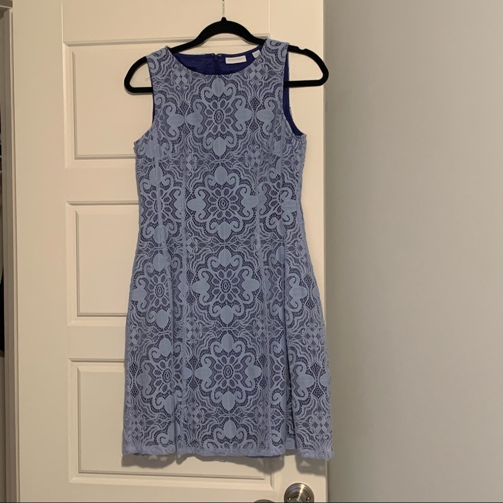 New York & Company light blue lace dress